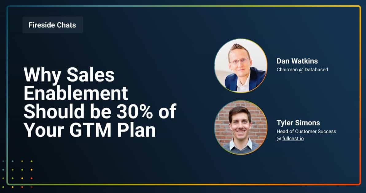 Why Sales Enablement Should be 30% of Your GTM Plan