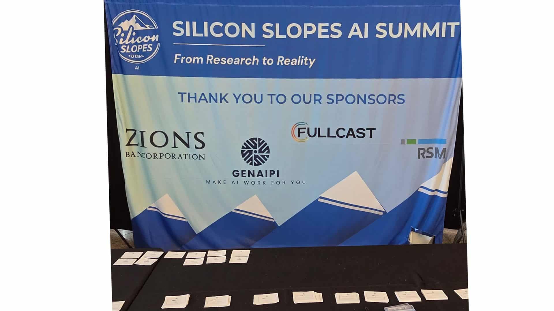 AI Summit check-in desk